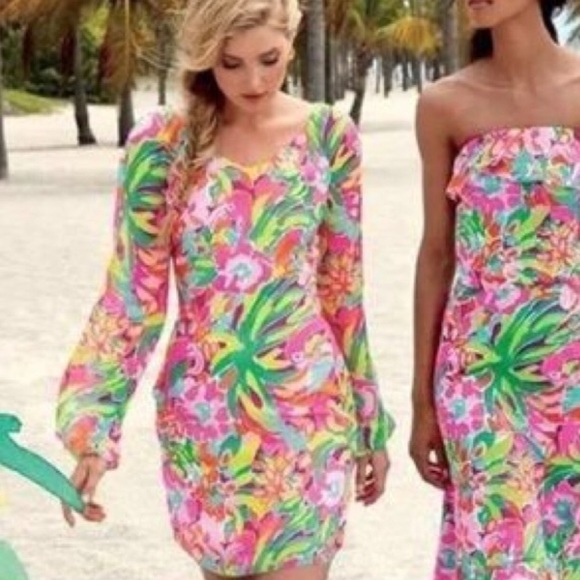 Lilly Pulitzer Dresses & Skirts - Lilly Pulitzer Carleigh Silk Chiffon Tunic Dress NWT